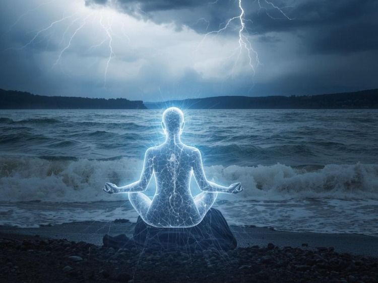 Verstorbene meditiert